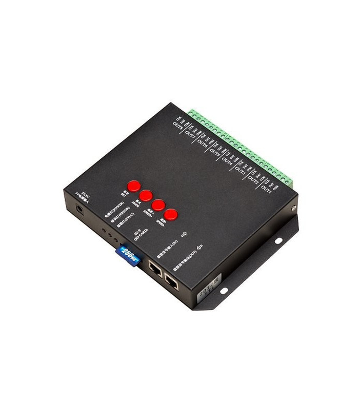 Програмируемый DMX контроллер T8000 | RGB 5-24В | для адресуемой ленты и светодиодов - фото 1 - id-p10394903