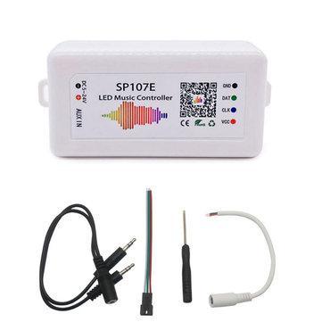 Контроллер музыкальный SP107E с Bluetooth-управлением | RGB 5-24 В | для адресуемой ленты - фото 1 - id-p10394905