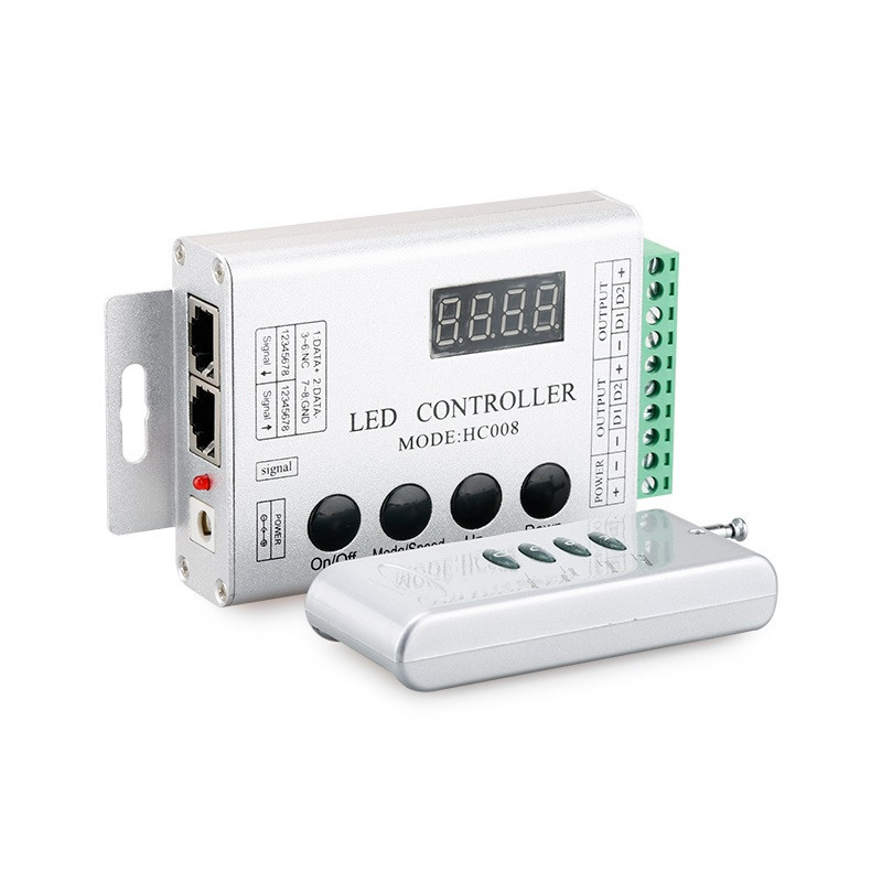 SPI контроллер HC008 MAGIC с RF пультом | RGB 5-12В | для адресуемой ленты и светодиодов - фото 1 - id-p10394921