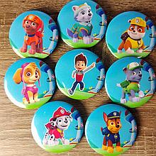 Комплект значков герои "Щенячий патруль"