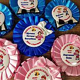 Значок с розеткой "Первая учительница" (Бантик), фото 2