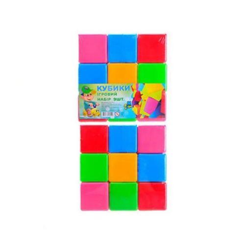 Кубики разноцветные большие, 9 штук - фото 1 - id-p10398208
