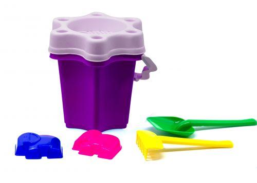 Песочный набор "Цветочек", 6 предметов (фиолетовый) - фото 1 - id-p10399838
