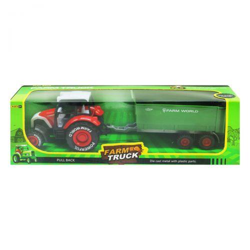Трактор "Farm Truck" с прицепом (красный) - фото 1 - id-p10401359