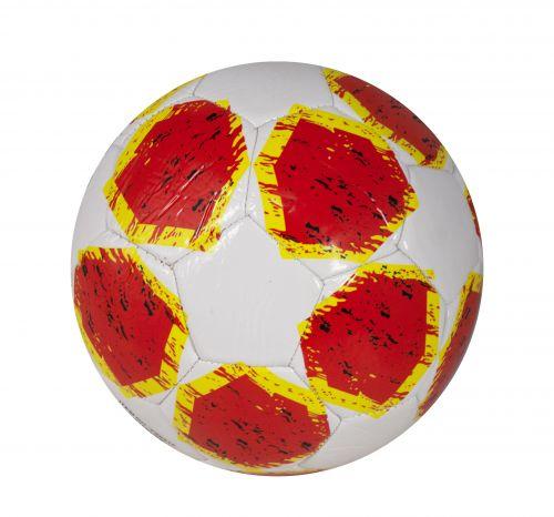 Мяч футбольный бело-красный - фото 1 - id-p10400968