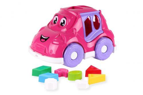 Машинка-сортер с фигурками (розовая) - фото 1 - id-p10399924