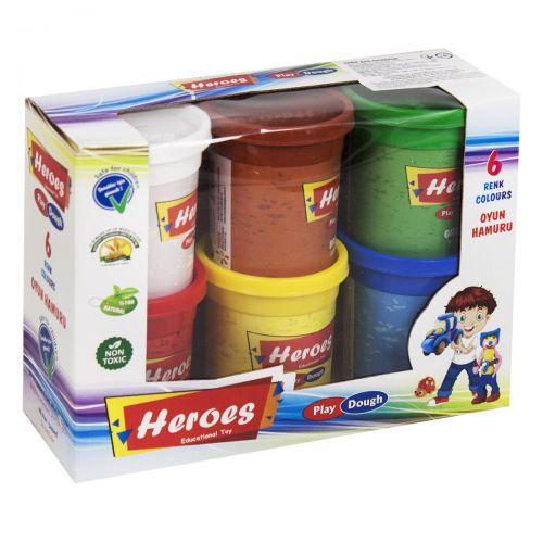 Тесто игровое "Heroes" (6 цветов) - фото 1 - id-p10400972