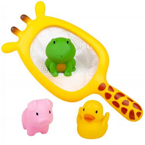 Набор для купания "Жираф" (сачок и 3 игрушки) - фото 1 - id-p10401411