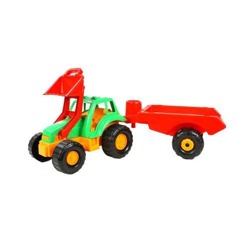 Машинка "Трактор с прицепом" (салатовая) - фото 1 - id-p10399945