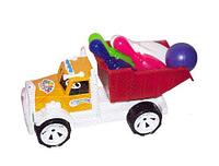 Грузовик Бамсик с кеглями (красный)