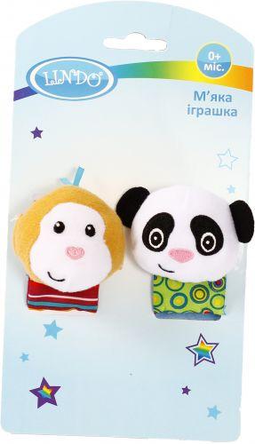 Мягкие браслеты-погремушки "Обезьянка и панда" - фото 1 - id-p10400569