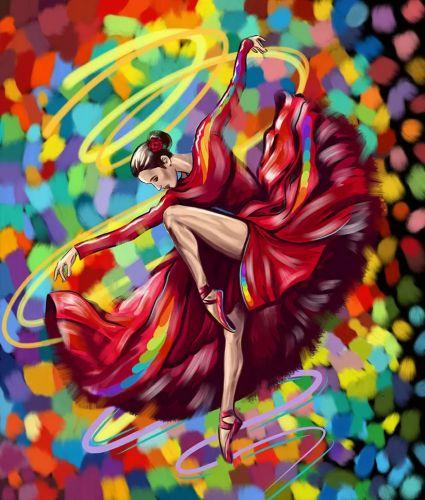 Картина по номерам "Яркий танец" укр - фото 1 - id-p10402039
