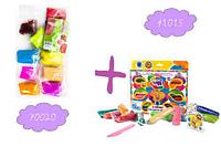 Набор теста для лепки "Lovin'do" (12 цветов) + Легкий магический пластилин "Moon Light Clay" (12 цветов)