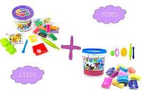 Легкий прыгающий пластилин "Moon Light Clay" + Набор для лепки "Lovin' Do Ассорти 3"