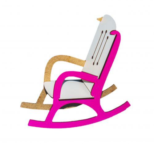 Кресло-качалка (бело-розовый) - фото 1 - id-p10399026