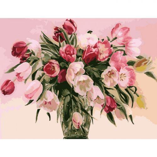 Картина по номерам "Тюльпаны в вазе" - фото 1 - id-p10399050