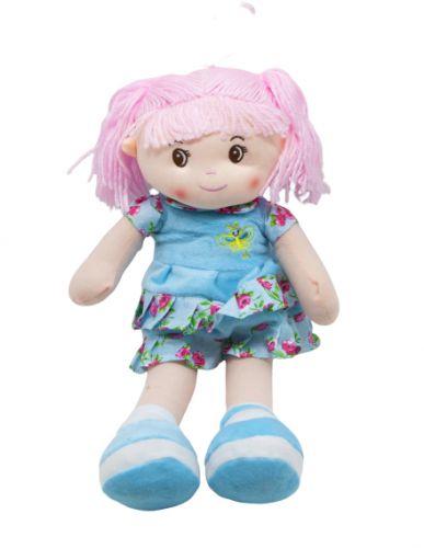 Кукла мягкая с хвостиками (голубой) - фото 1 - id-p10401144