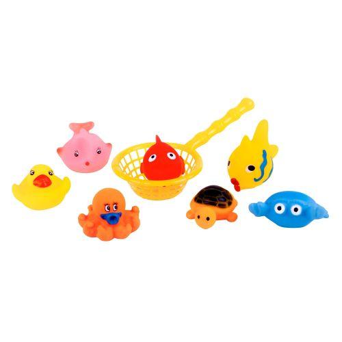 Набор игрушек для ванной "Морские животные" с сачком - фото 1 - id-p10400702