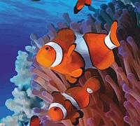 Картина по номерам "Рыбки в кораллах"