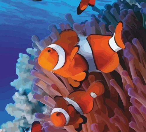 Картина по номерам "Рыбки в кораллах" - фото 1 - id-p10401662