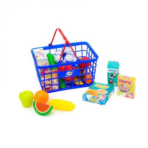 Корзина с продуктами "Супермаркет", 23 эл (синяя) - фото 1 - id-p10400778