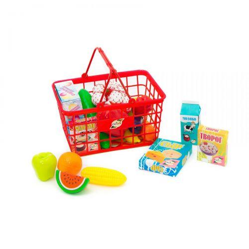 Корзина с продуктами "Супермаркет", 23 эл (красная) - фото 1 - id-p10400780