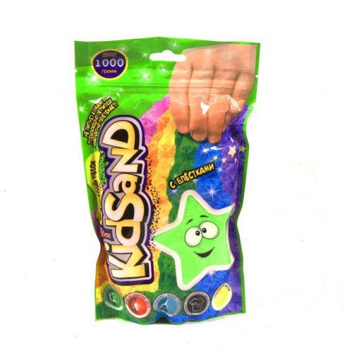 Кинетический песок "KidSand", в пакете, 1000 г (зелёный) - фото 1 - id-p10399721