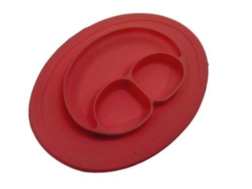 Силиконовая тарелка (красный) - фото 1 - id-p10400244