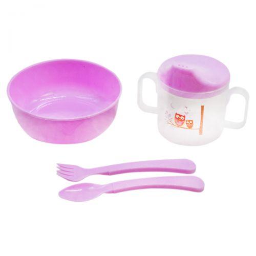 Набор детской посуды "Honey Baby" (розовый) - фото 1 - id-p10400248