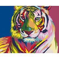Картина по номерам "Тигр поп-арт"