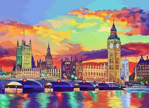Картина по номерам "Вечер над Лондоном" - фото 1 - id-p10403034