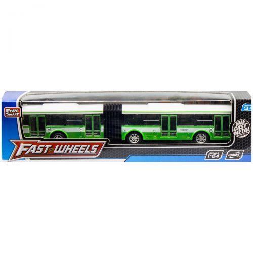 Троллейбус металлический (зеленый) - фото 1 - id-p10402545