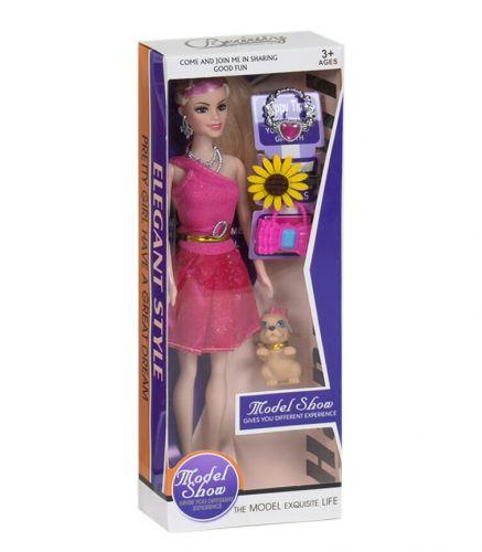 Кукла "Model Show" с питомцем, розовый - фото 1 - id-p10403327