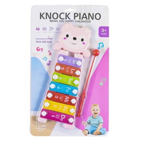 Ксилофон "Knock Piano", 7 тонов, розовый - фото 1 - id-p10403362