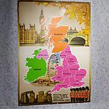 Карта Англии. Плакат бумажный, фото 2