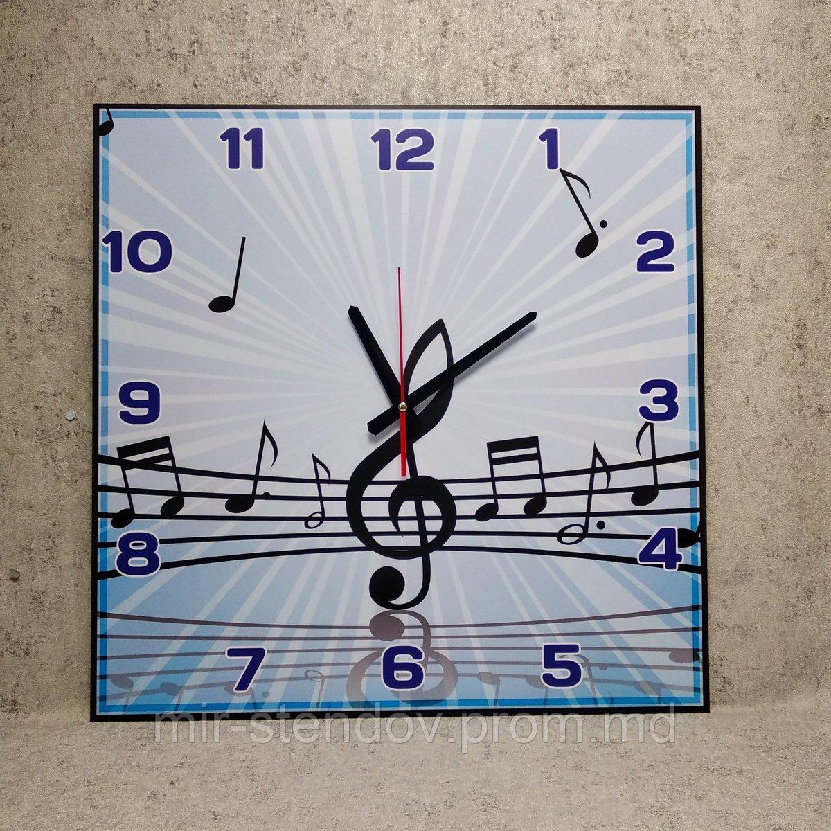 Часы настенные для кабинета музыки. "Музыкальное сияние" - фото 1 - id-p10200556