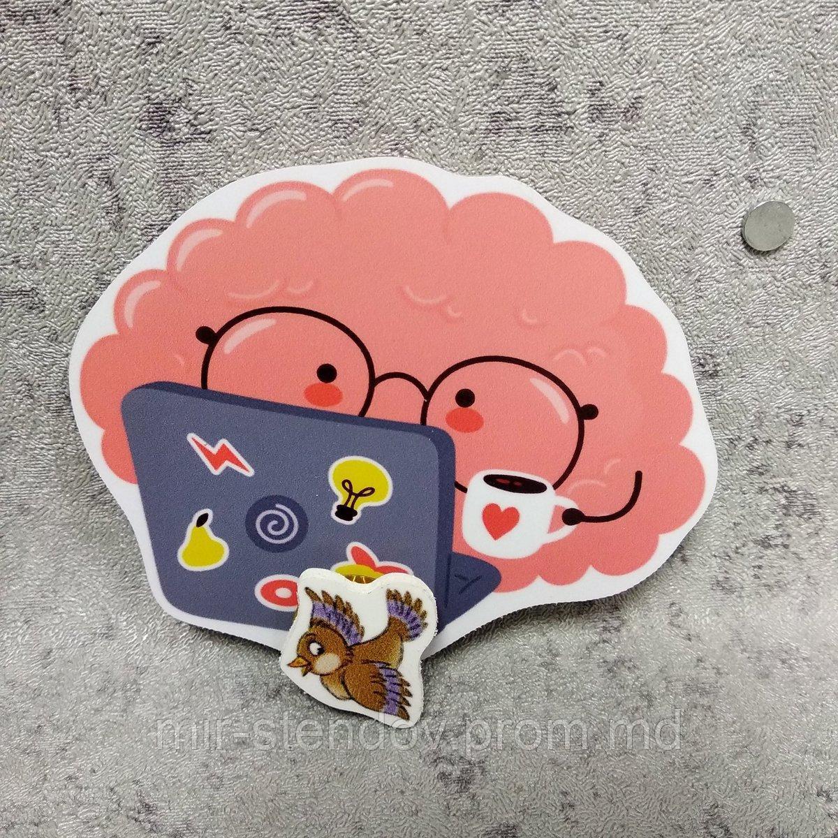 Магнитный стенд для крепления рисунка магнитом "Мозг", фото 1