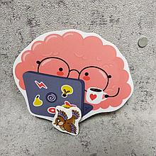 Магнитный стенд для крепления рисунка магнитом "Мозг"