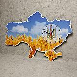 Часы Настенные карта Украины Поле, фото 2