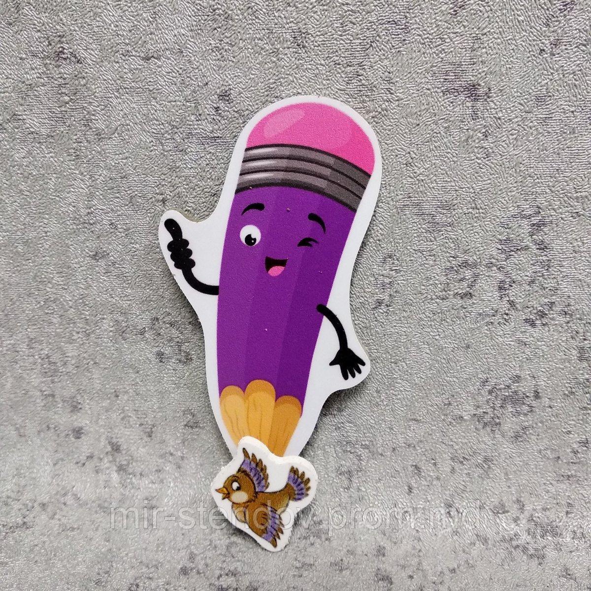 Магнитный стенд для крепления рисунка магнитом "Фиолетовый карандаш", фото 1