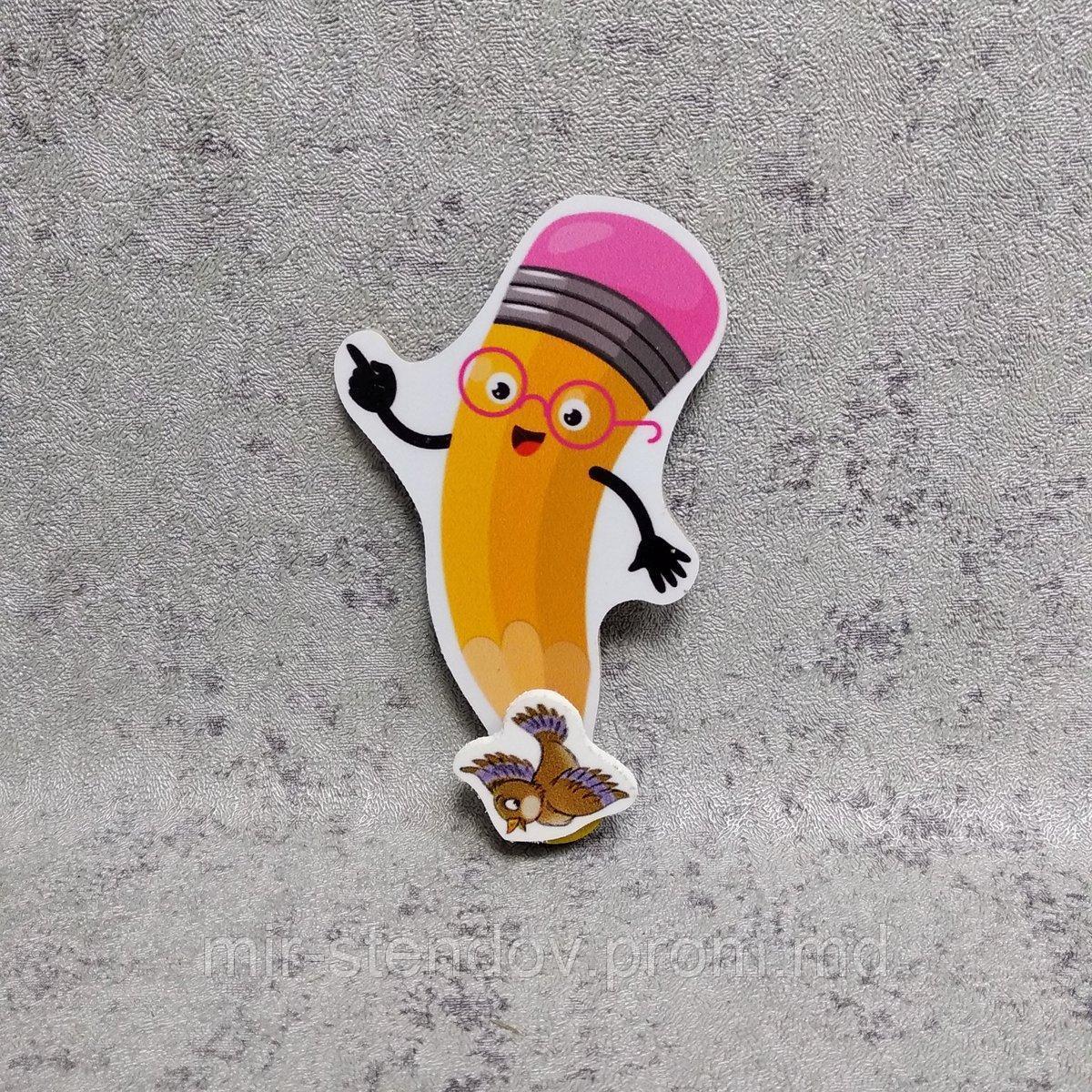 Магнитный стенд для крепления рисунка магнитом "Оранжевый карандаш", фото 1