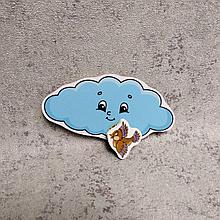 Магнитный стенд для крепления рисунка магнитом "Облачко"