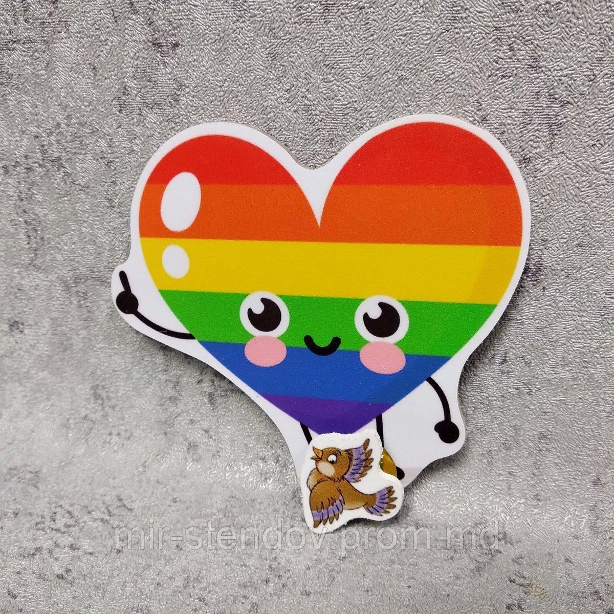 Магнитный стенд для крепления рисунка магнитом "Сердечко", фото 1