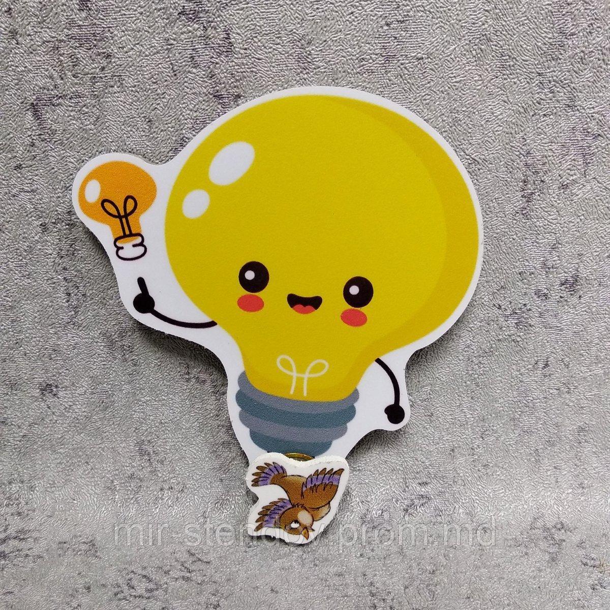 Магнитный стенд для крепления рисунка магнитом "Лампочка", фото 1