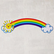 Радуга с солнышком. Настенная декорация для детского сада.