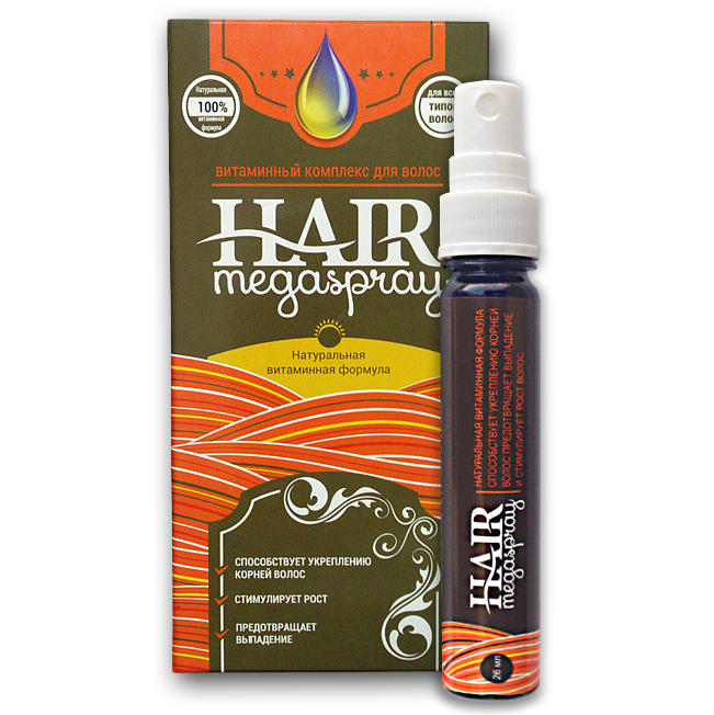 Спрей Hair MegaSpray для роста волос - фото 1 - id-p10405977