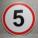 Дорожный знак "Ограничение максимальной скорости до 5 км/ч", фото 2