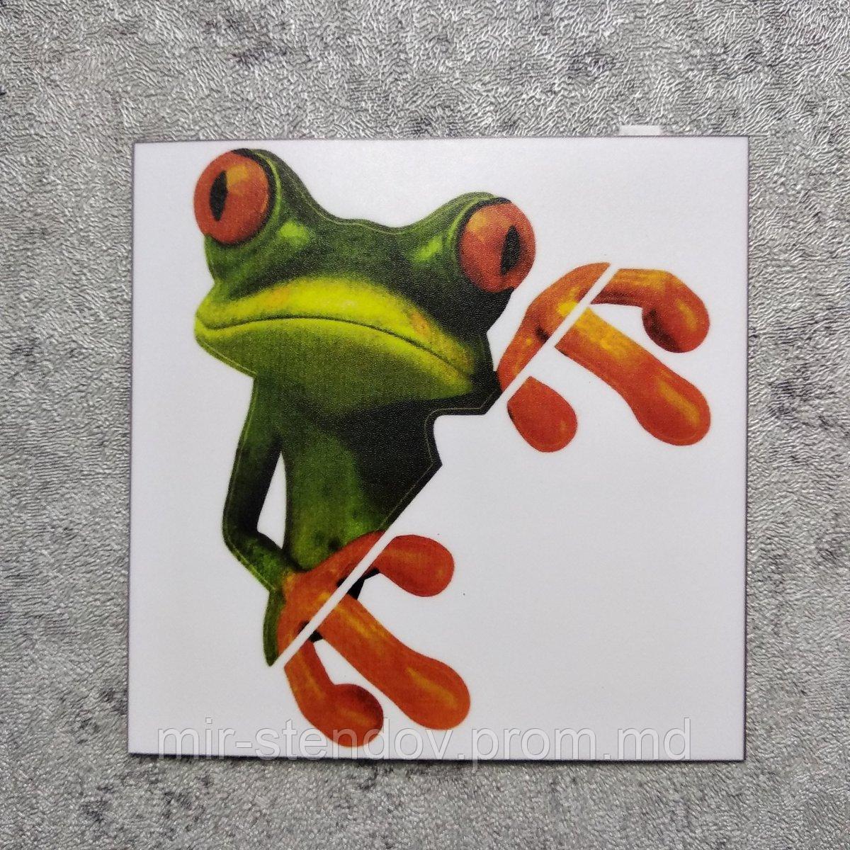 Наклейка лягушка с пальцами - фото 1 - id-p5993946