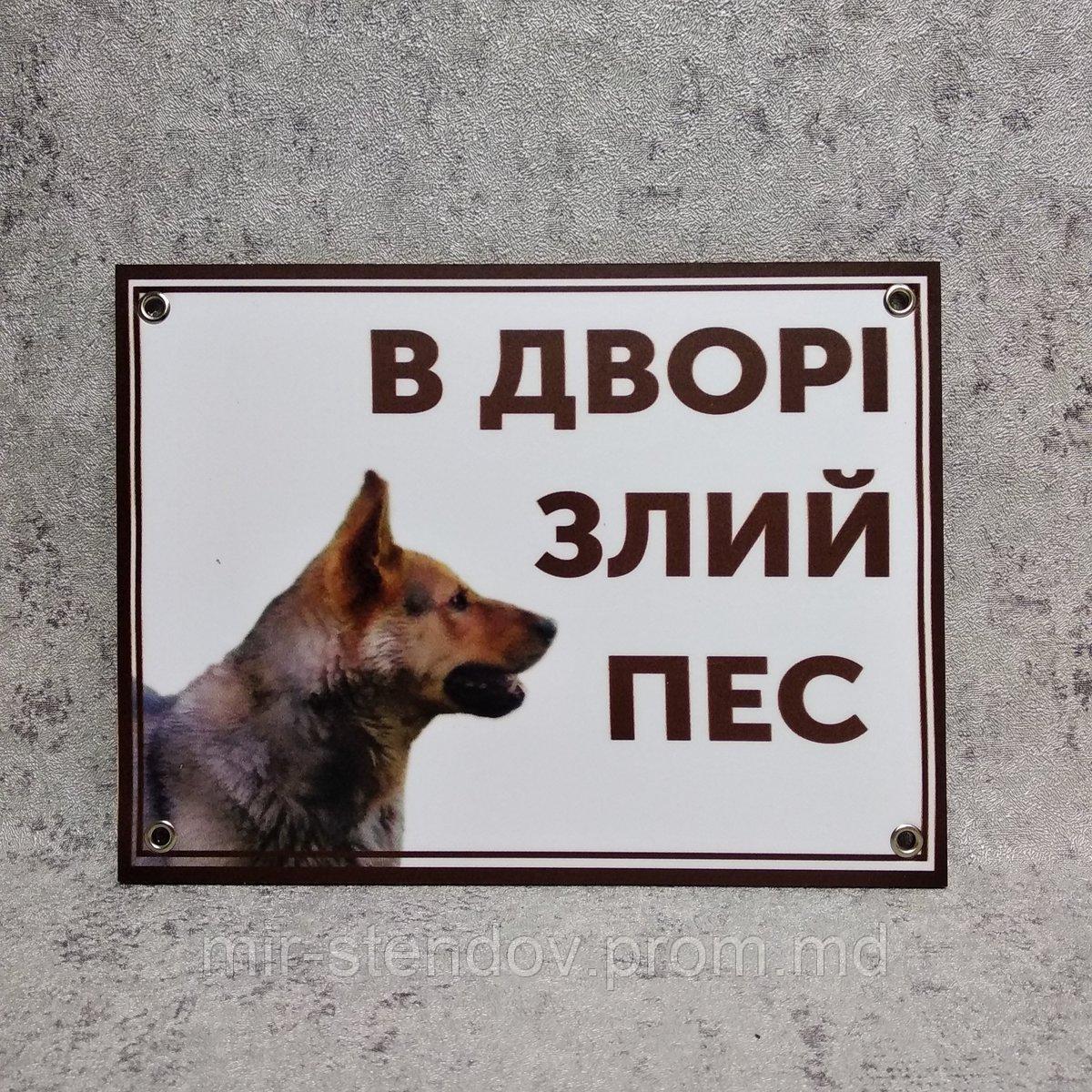 Табличка "Во дворе злая собака" - фото 1 - id-p10406694