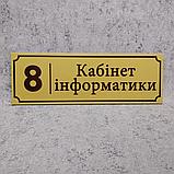 Табличка "Кабинет информатики" под цвет светлого дерева, фото 2